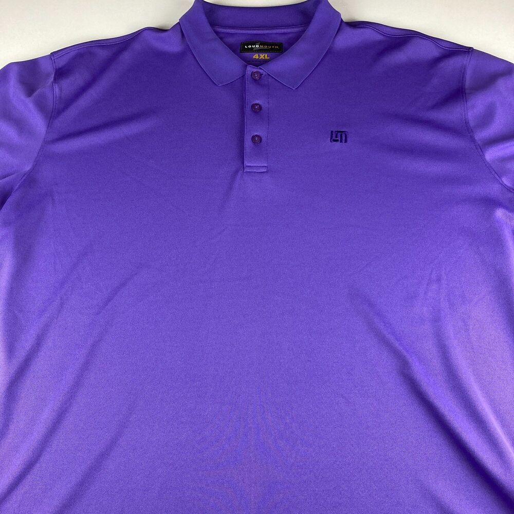 Loudmouth Polo Shirt Mens 4XL Purple Golf Performance Big Tall